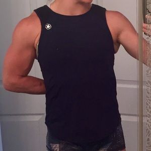 Savage barbell navy yoga tank